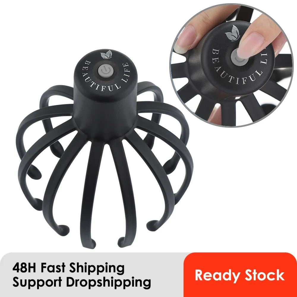 🧠 Electric Octopus Scalp Massager USB