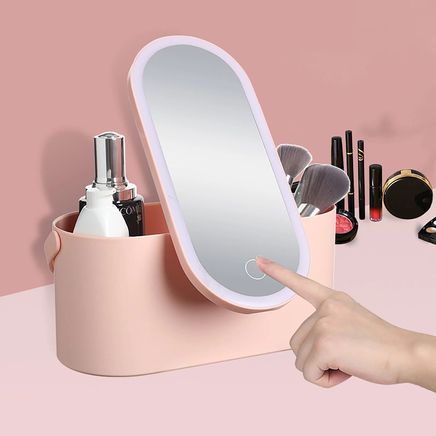 GlamBox Portable Vanity with LED mirror