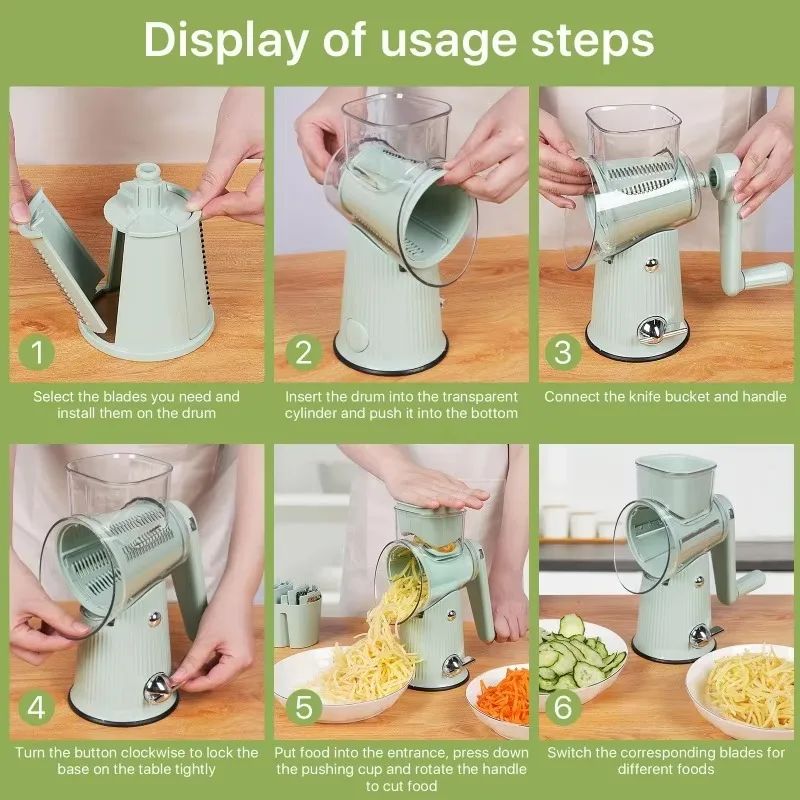 🥕 Mandoline Slicer & Grater for Veggies🍎🔪