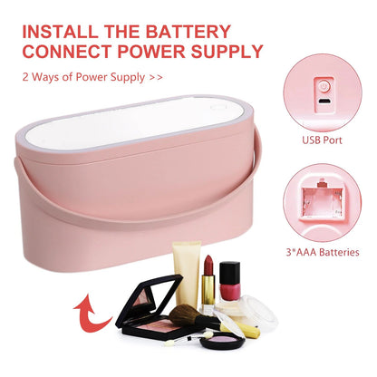 GlamBox Portable Vanity with LED mirror