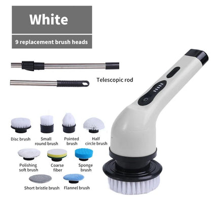 🧼 9-in-1 Electric Spin Scrubber for Home Cleaning🌀🧽✨