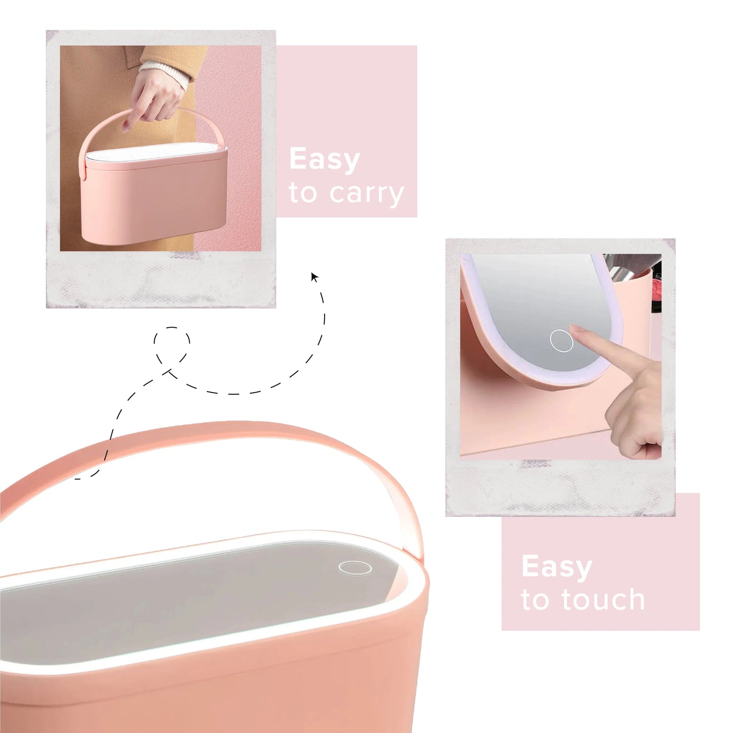 GlamBox Portable Vanity with LED mirror