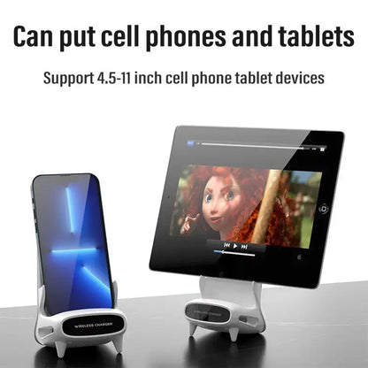 Mini Chair Wireless Fast Charger Multifunctional Phone Holder Charge Dock Station